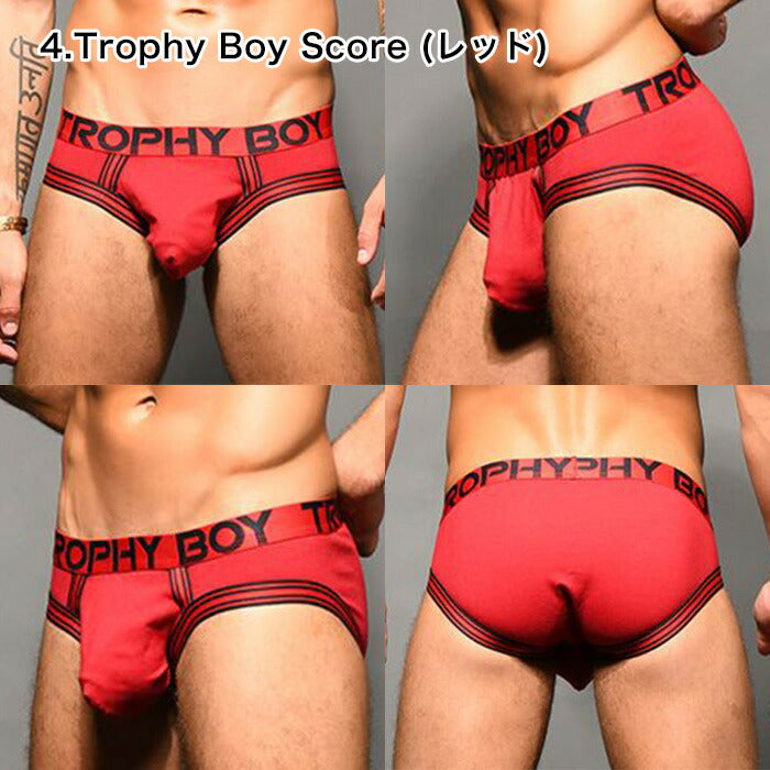 ANDREW CHRISTIAN アンドリュークリスチャン Trophy Boy Score (レッド)ブリーフ ビキニ – ラグジュリアス  インナーワールド