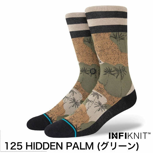 STANCE SOCKS スタンス ソックス HIDDEN PALM (グリーン)