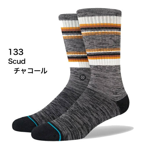 STANCE SOCKS スタンス ソックス インフィニット クルーソックス Scud (チャコール)