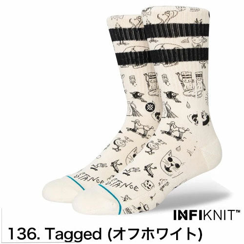 STANCE SOCKS スタンス ソックス  Tagged (オフホワイト)