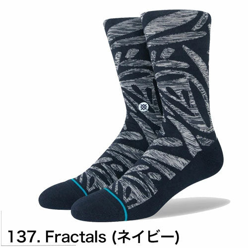 STANCE SOCKS スタンス ソックス Fractals (ネイビー)