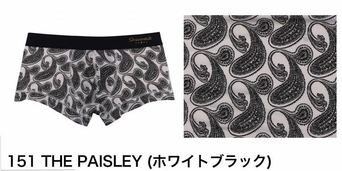 Gravevault  グレイブボールト ローライズ ボクサーパンツ  THE PAISLEY ホワイトブラック