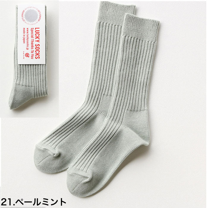 LUCKY SOCKS ラッキーソックス スムース リブソックス ペールミント 靴下 Smooth Rib Socks  当たりくじつき ソックス