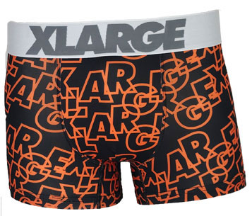 XLARGE エクストララージ 文字ロゴ総柄 (オレンジ)