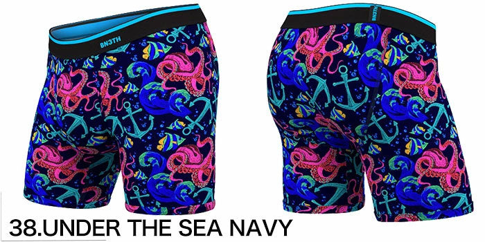 MYPAKAGE ロング ボクサーパンツ BN3TH マイパッケージ UNDER THE SEA NAVY