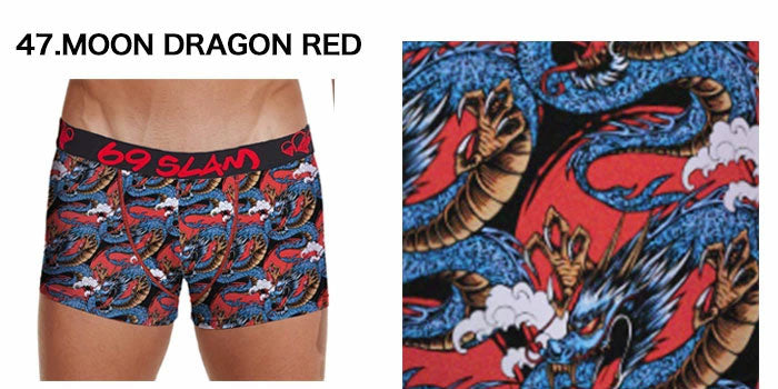 69SLAM  MHB コットン ローライズ  MOON DRAGON RED ボクサーパンツ ロックスラム