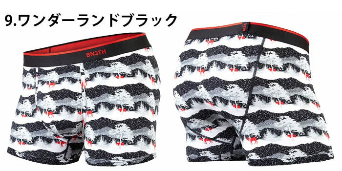 MYPAKAGE ショート ボクサーパンツ BN3TH マイパッケージ WEEKDAY PRINTS ワンダーランドブラック