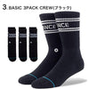 STANCE SOCKS スタンスソックス 靴下 3枚 セット BASIC 3PACK 3足 セット シンプル 黒 白 ホワイト