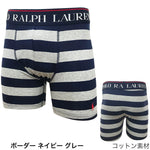 ポロ ラルフローレン ボクサーパンツ 1枚 POLO RALPH LAUREN  ボーダー ネイビーグレー