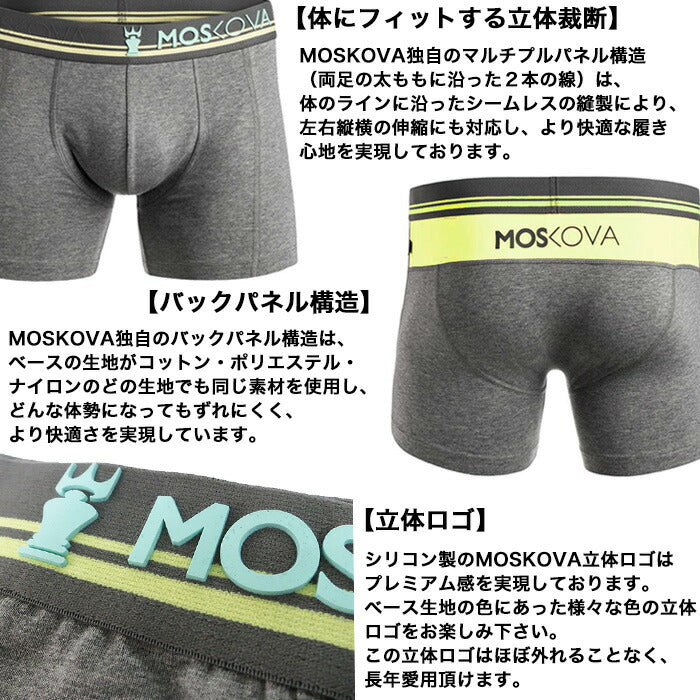 MOSKOVA モスコバ ボクサーパンツ M2 TECH LONG デザイン 柄 ナイロン ロング トレーニング用 パンツ