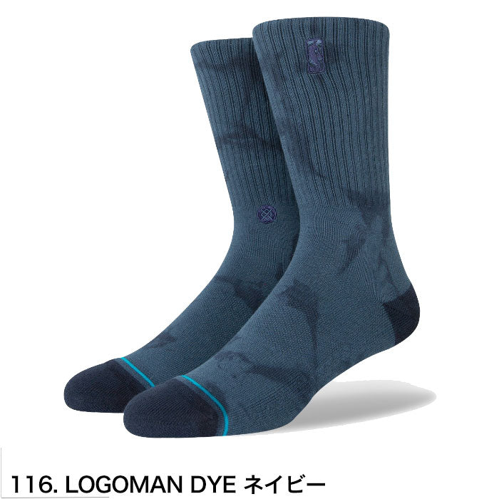 STANCE NBA ソックス SOCKS スタンス バスケ バスケットボール用 LOGOMAN DYE ネイビー