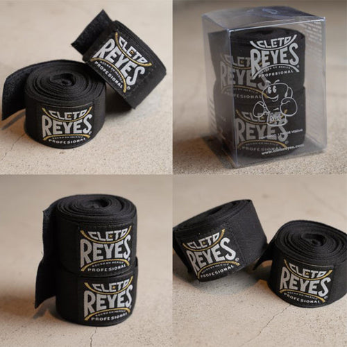 レイジェス Reyes バンテージ ボクシング 5m マジックテープ 伸縮なし 黒 ハンドラップ レディース 用 グローブ  Handwraps