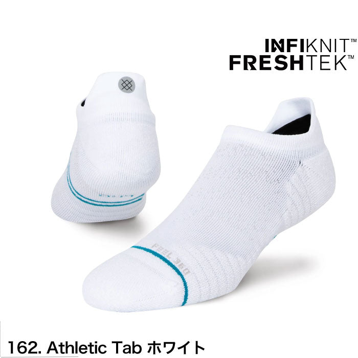 トレーニングソックス メンズ スタンス STANCE SOCKS インフィニット ショート丈 Athletic Tab ホワイト