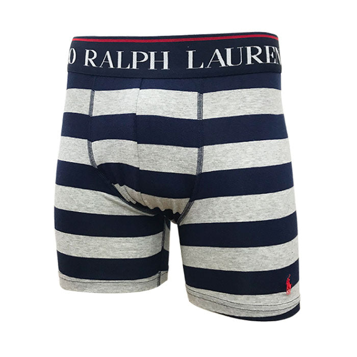 ポロ ラルフローレン ボクサーパンツ 1枚 POLO RALPH LAUREN  ボーダー ネイビーグレー